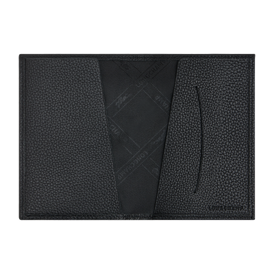 Le Foulonn&eacute; Passport cover, Black