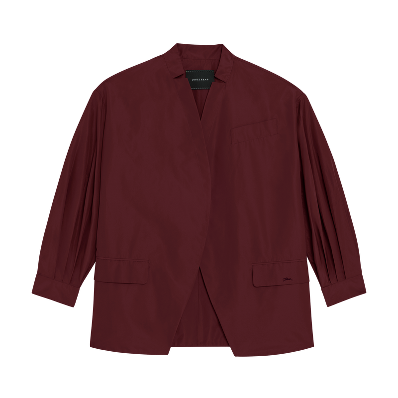 Veste kimono , Techno-taffetas - Bordeaux  - Vue 1 de 5