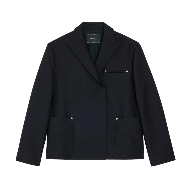 Jacke , Cr&ecirc;pe - Schwarz  - Ansicht 1 von 3