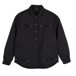 Shirt , Black - Techno satin