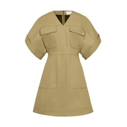 Short dress , Lichen - Double-face gabardine