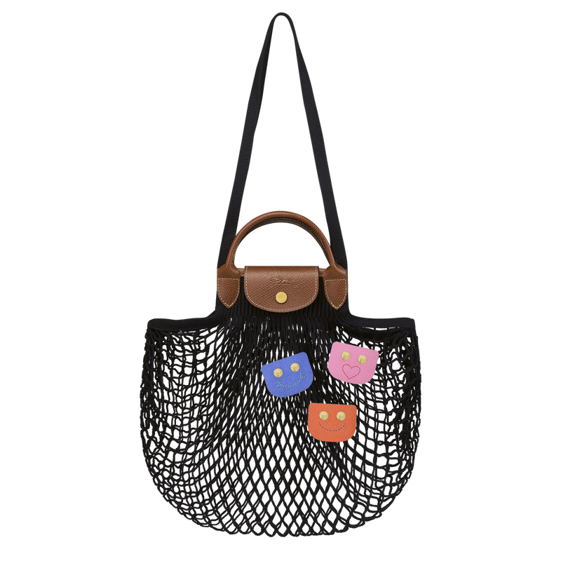 Le Pliage Filet L Mesh bag , Black - Canvas  - View 6 of  6