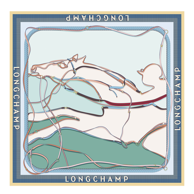 A Toute Allure Silk scarf 90 , Mint - Silk