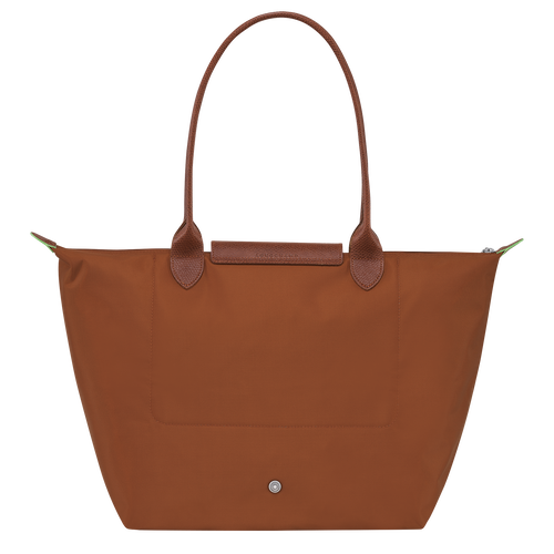 Le Pliage Green L Tote bag , Cognac - Recycled canvas - View 4 of 6