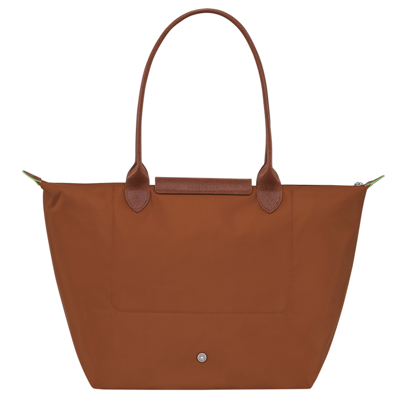 Le Pliage Green L Tote bag Cognac Recycled canvas Longchamp US
