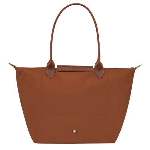 Le Pliage Green L Tote bag , Cognac - Recycled canvas - View 4 of  6