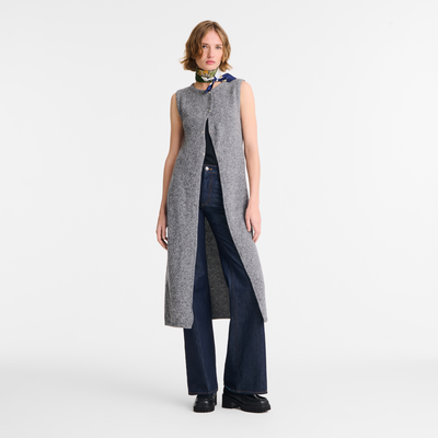 Cardigan sans manches , Maille - Anthracite