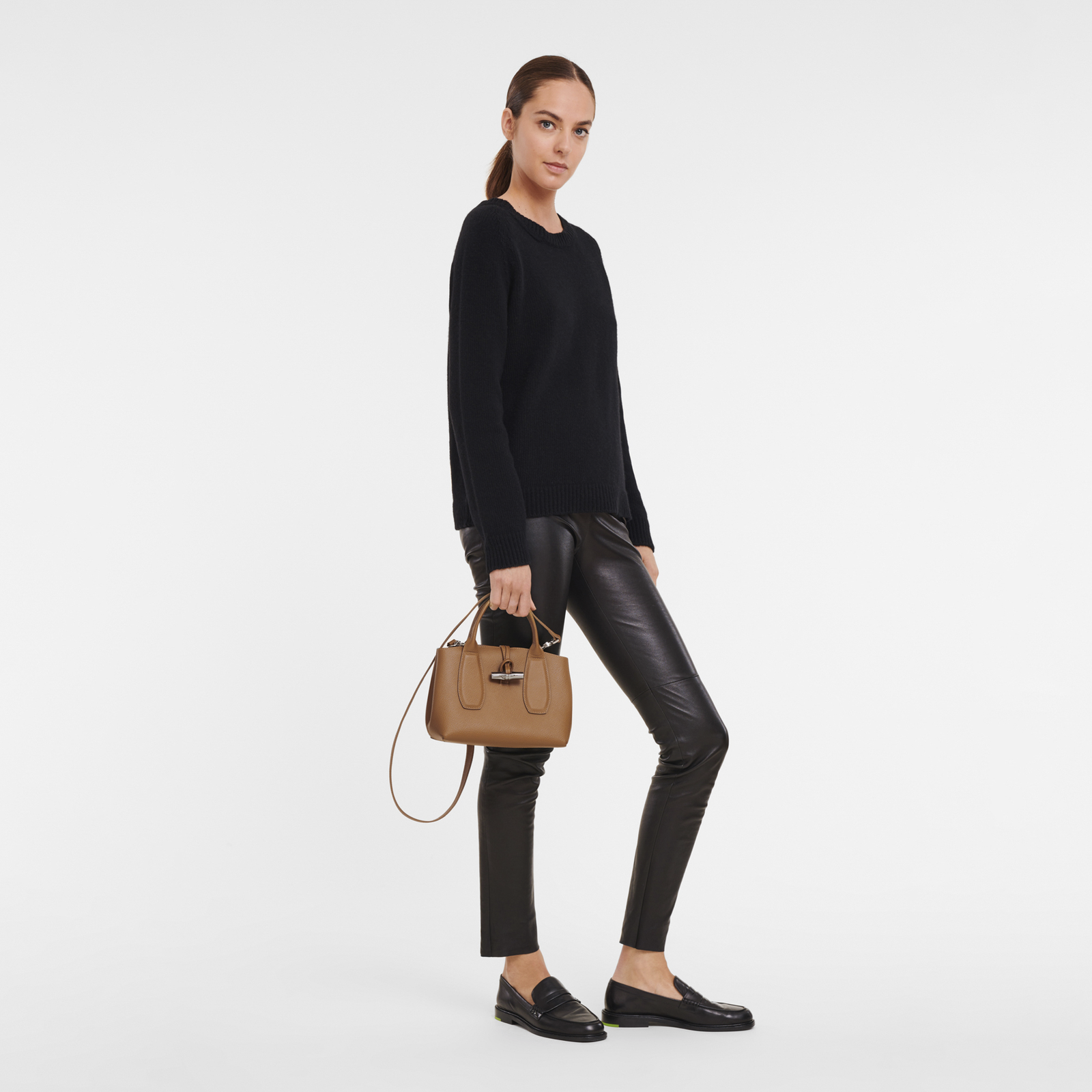 Roseau S Handbag Natural Leather Longchamp MY