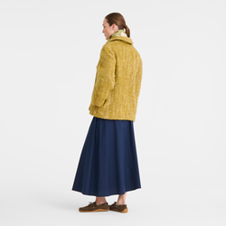 Pea coat , Almond Green - Wool broadcloth
