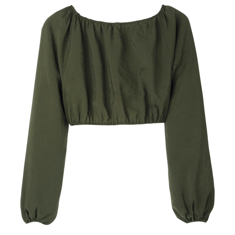 Top , Crêpe - Khaki  - Ansicht 1 von 5