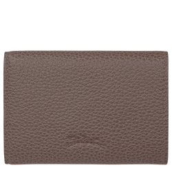 Le Foulonn&eacute; Compact wallet , Taupe - Leather