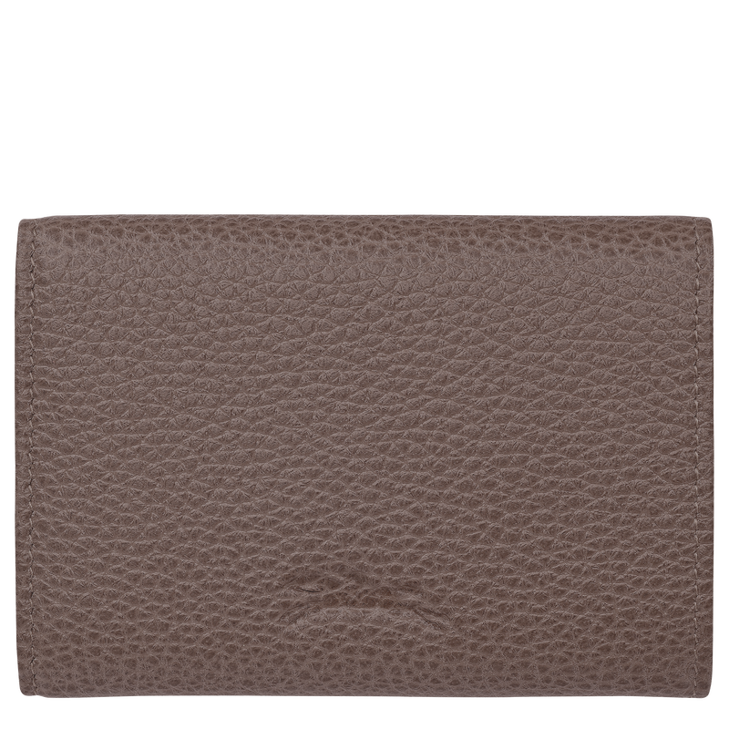 Le Foulonn&eacute; Compact wallet , Taupe - Leather  - View 2 of  3