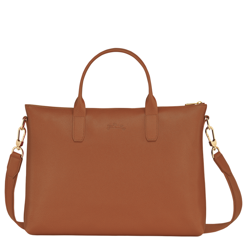 Le Foulonné S Briefcase , Caramel - Leather  - View 4 of  6