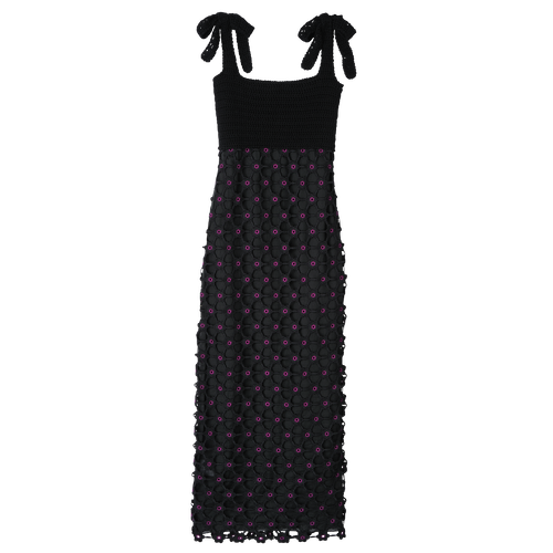 드레스 , 블랙 - 크로셰 마크라메 - 1 이미지 보기 1