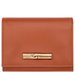 Le Roseau Compact wallet , Bark - Leather
