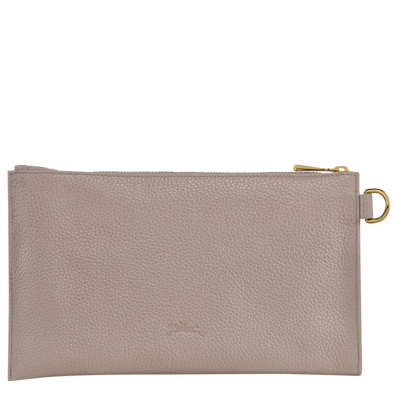 Le Foulonn Pouch Turtledove Leather Longchamp US