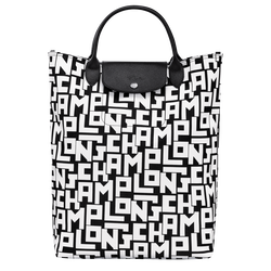 Le Pliage LGP 肩揹袋 M , 黑/白色 - 帆布
