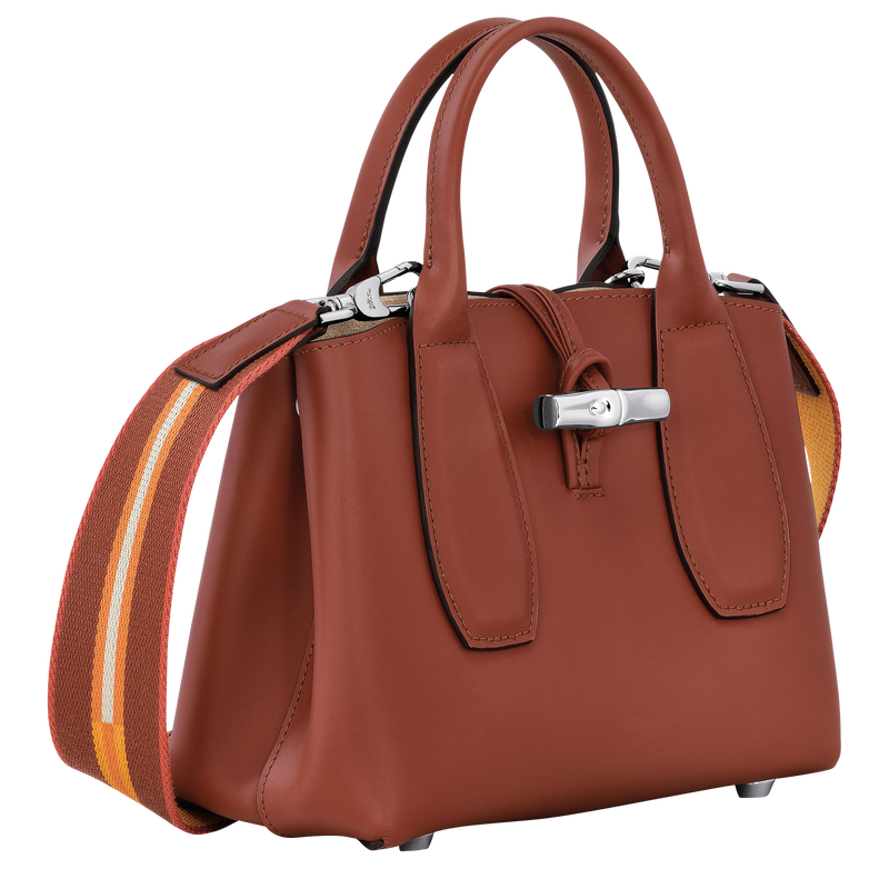 Le Roseau S Handbag , Mahogany - Leather  - View 3 of  5