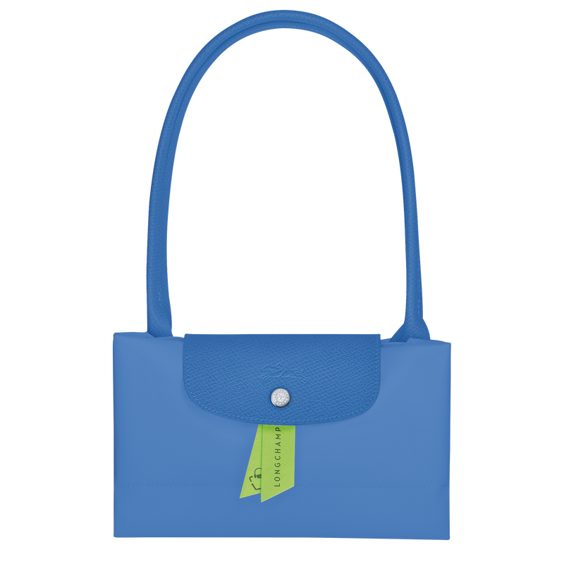 Le Pliage Green L Tote bag , Cornflower - Recycled canvas  - View 5 of  6