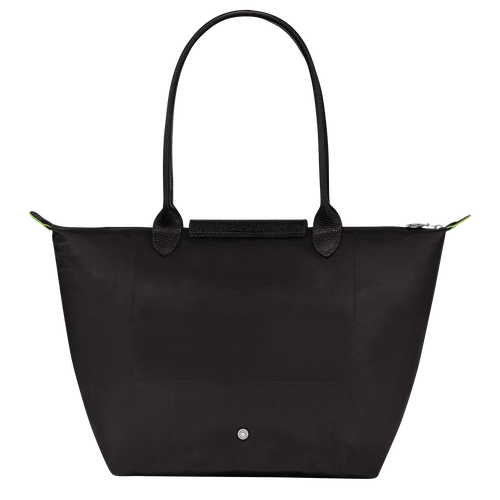 Le Pliage Green Schoudertas L , Zwart - Gerecycled canvas - Weergave 4 van  7