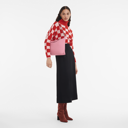 Le Pliage Xtra Schoudertas M , Roze - Leder