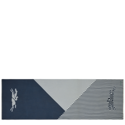 Étole Le Pliage Marinière , Autre - Marine/Blanc
