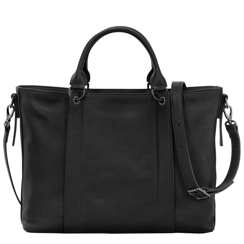 Longchamp 3D Tas met handgreep aan de bovenkant L , Zwart - Leder  - Weergave 4 van  6