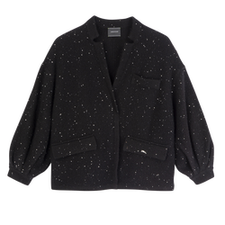 Kimono jacket , Black - Knit