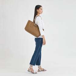 Roseau L Tote bag , Natural - Leather