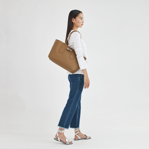 Roseau L Tote bag , Natural - Leather - View 2 of  6