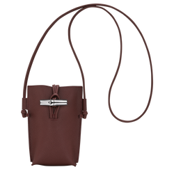 Le Roseau Phone case , Burgundy - Leather