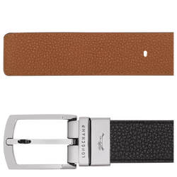 Herrengürtel Le Foulonné , Leder - Schwarz/Caramel