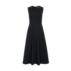Dress , Black - Cotton poplin