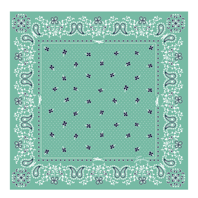 Foulard di seta 50 French Bandana , Seta - Menta