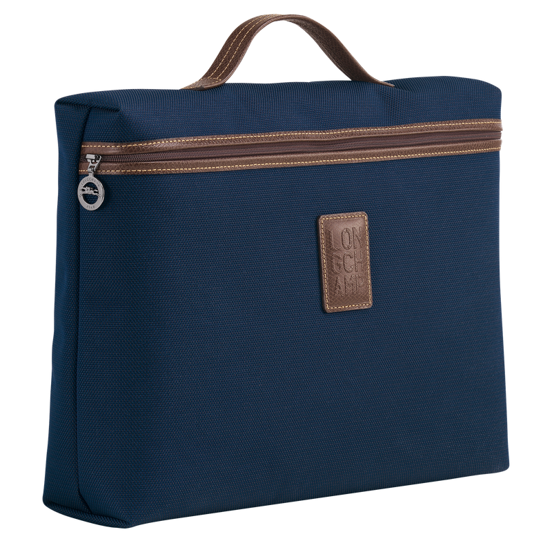 Boxford S Briefcase , Blue - Recycled canvas  - View 3 of 4