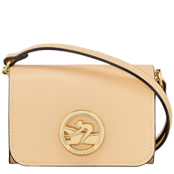 Porte-monnaie avec cordon Box-Trot , Cuir - Paille
