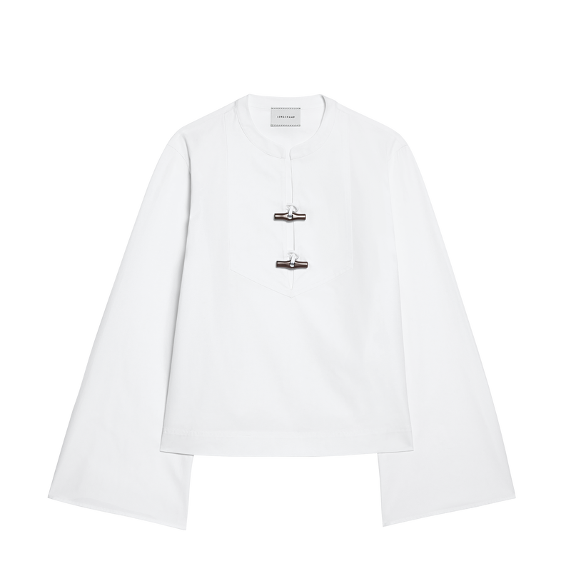 Shirt , White - Cotton poplin  - View 1 of  6
