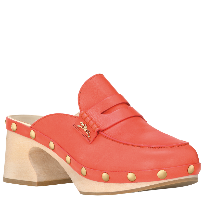 La Cigale Clogs , Strawberry - Leather  - View 3 of 5
