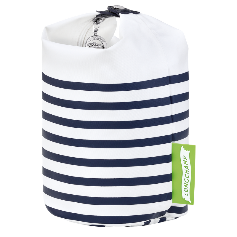 Pochette XS Le Pliage Collection , Toile - Marine/Blanc  - Vue 3 de 4
