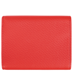 Le Roseau Compact wallet , Vermilion - Leather