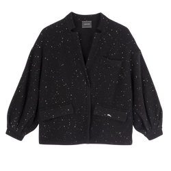 Kimono jacket , Black - Knit