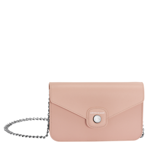 Wallet on chain, 507 Powder Pink View 1 of Wallet on chain, 507 Powder Pink, hi-res