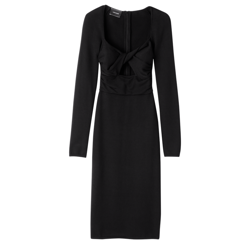 Robe maille sale noir