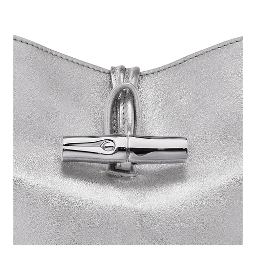 Le Roseau XS Bucket bag , Silver - Leather - View 6 of  6