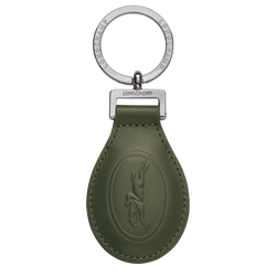 Le Foulonné Key-rings , Khaki - Leather