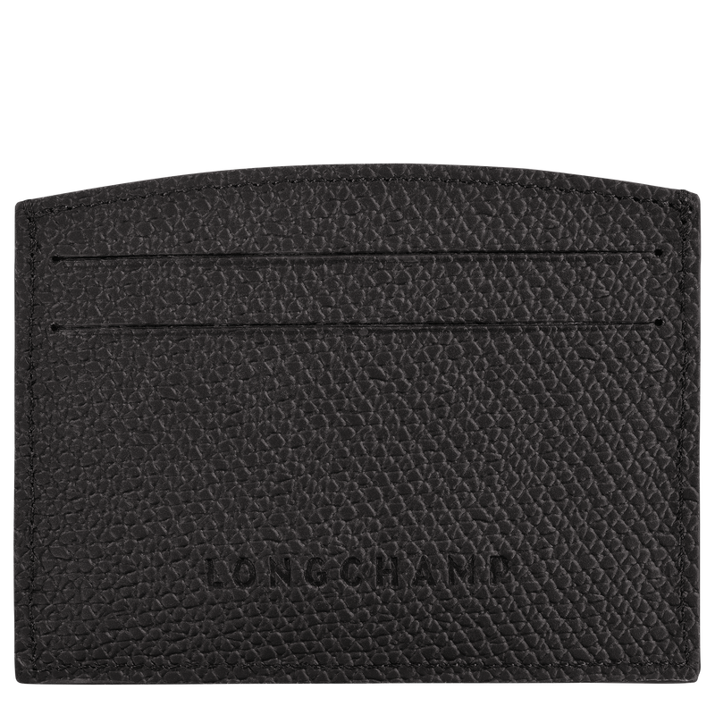 Le Roseau Card holder , Black - Leather  - View 2 of  3