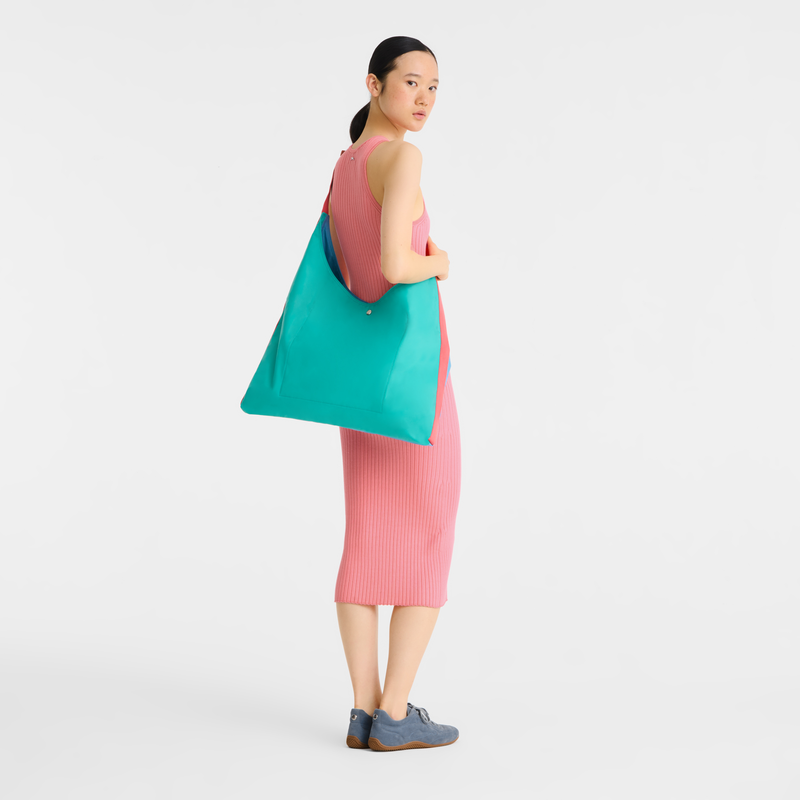 Re-Play Shoulder bag , Thunderstorm/Turquoise - Canvas  - View 5 of  5
