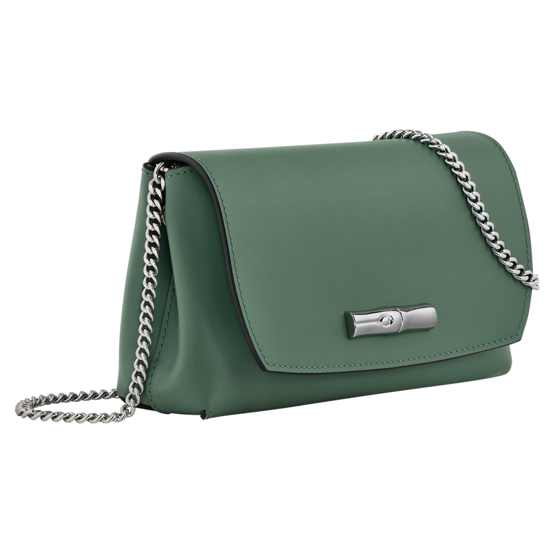 Le Roseau Clutch , Sage - Leather  - View 2 of  4
