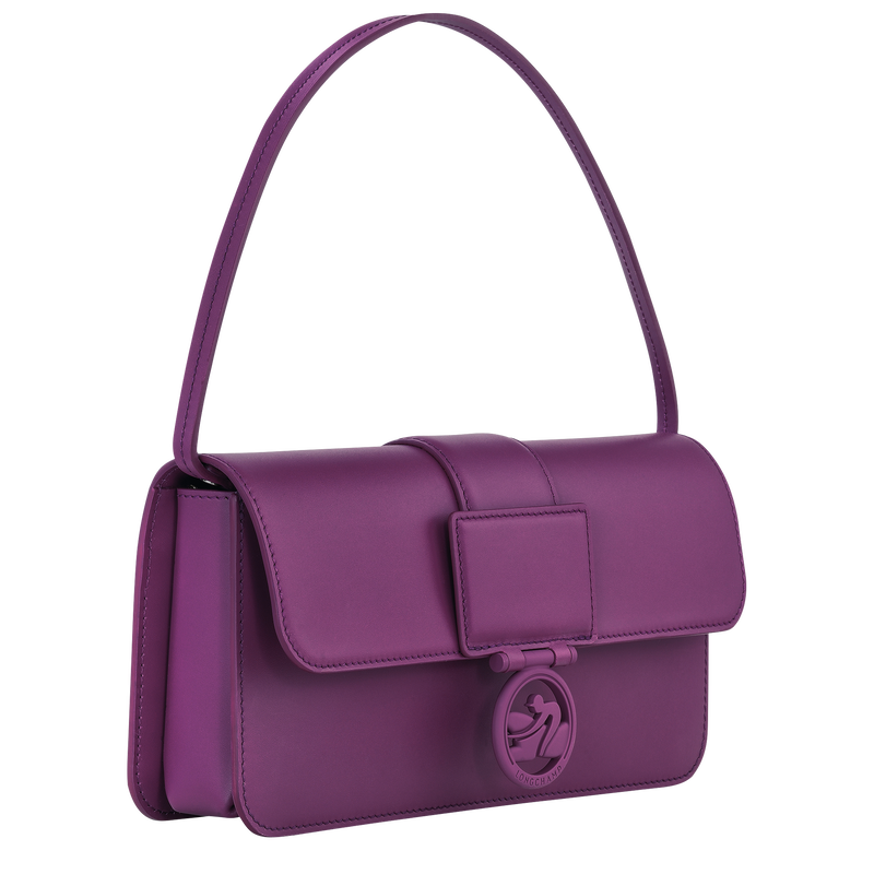 Box-Trot M Shoulder bag , Violet - Leather  - View 3 of  4