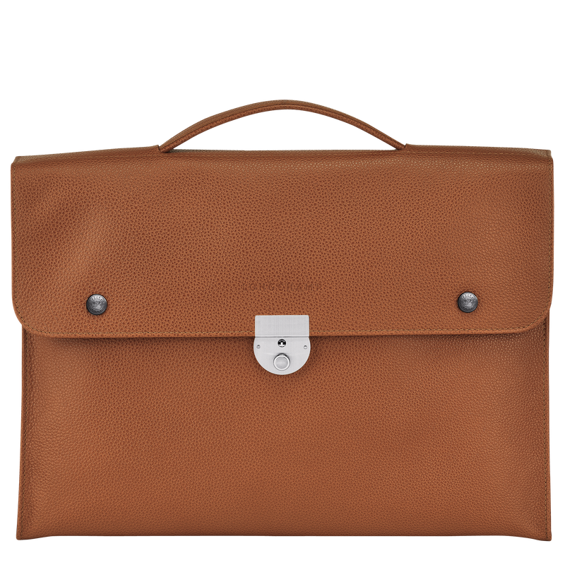 Le Foulonné S Briefcase , Caramel - Leather  - View 1 of  5